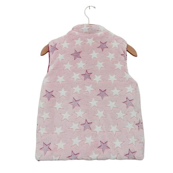 Epic Threads Girls Reversible Puffer Vest Large Pink Fleece Winter Warm Outdoor - Picture 2 of 9